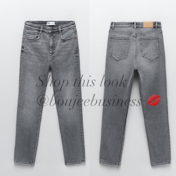 ZARA Vintage Hi-Rise Skinny Jeans Size 14 Gray BNWT - Picture 7 of 7